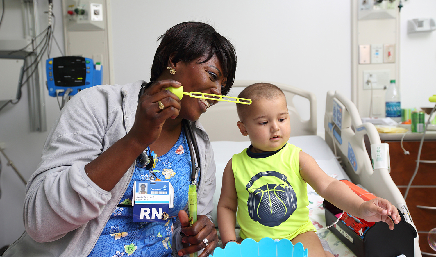 Carilion Children's Nurse and Pediatric Patient