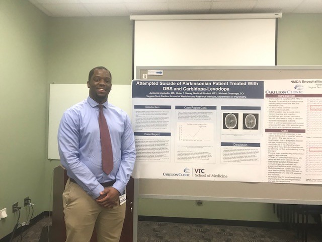 Research Day poster with Ayotunde Ayobello