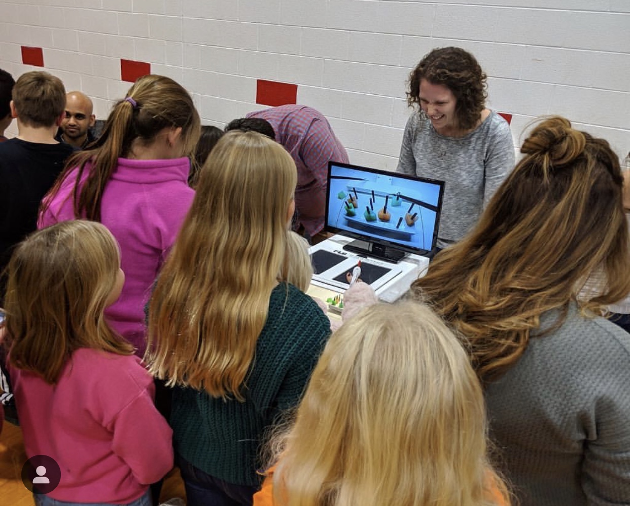 Students learning about STEM
