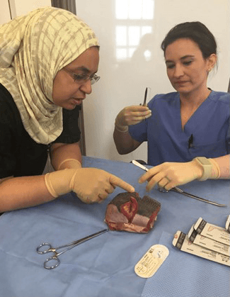 OBGYN Residents Practicing Surgery