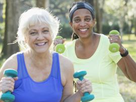 Lifting weights helps keep bones strong