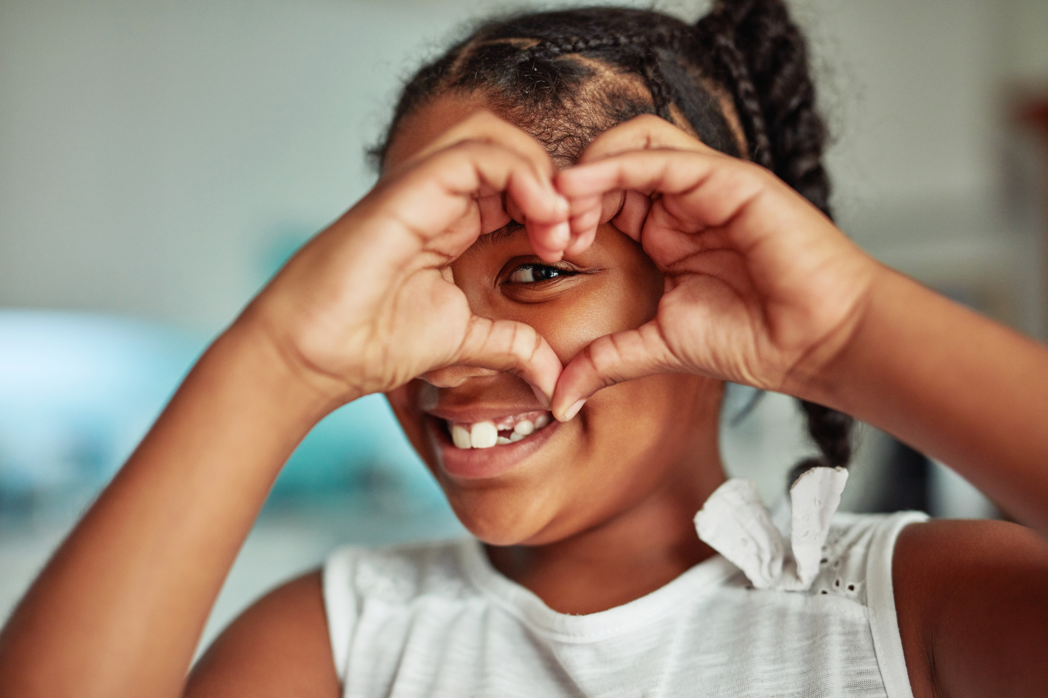 Hands in heart shape