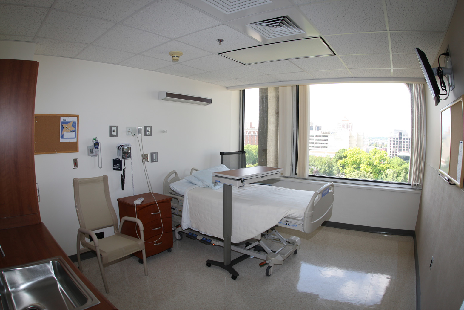 This is another example of a standard patient room.
