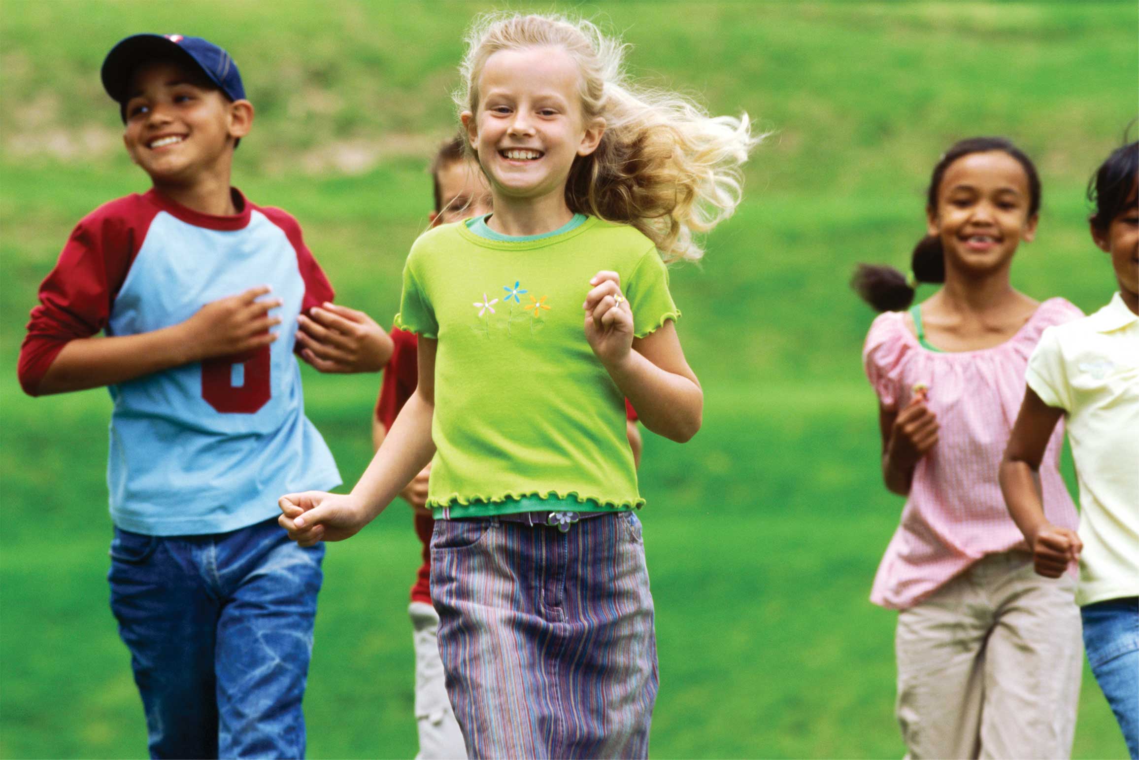 Children running