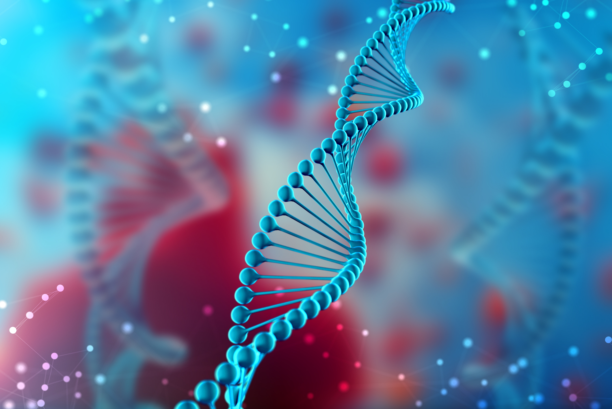 3D illustration of DNA molecule