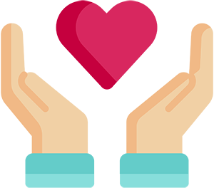 graphic of hands wtih heart