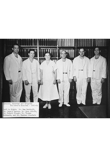 1953 photo of hospital interns
