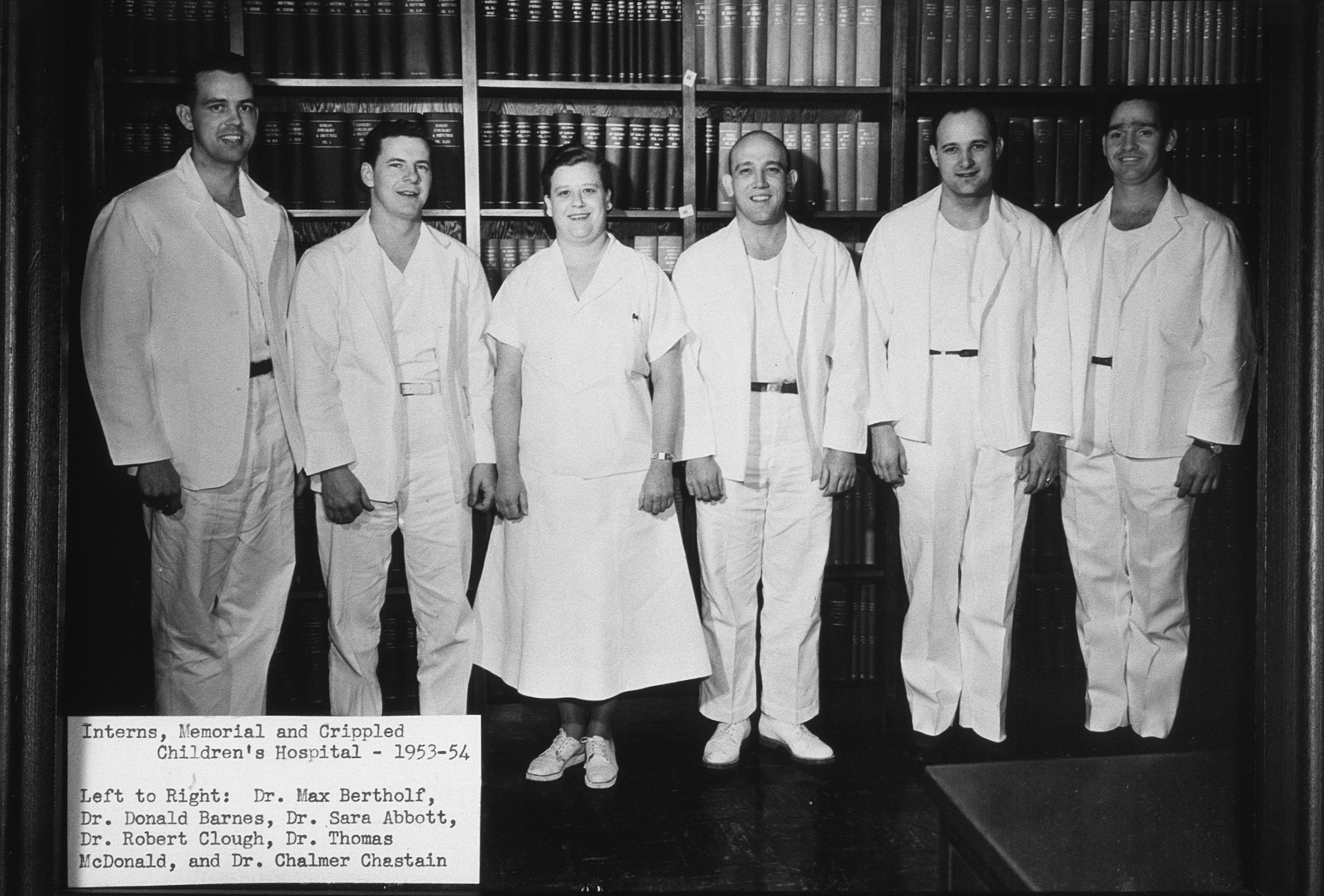 1953 photo of hospital interns
