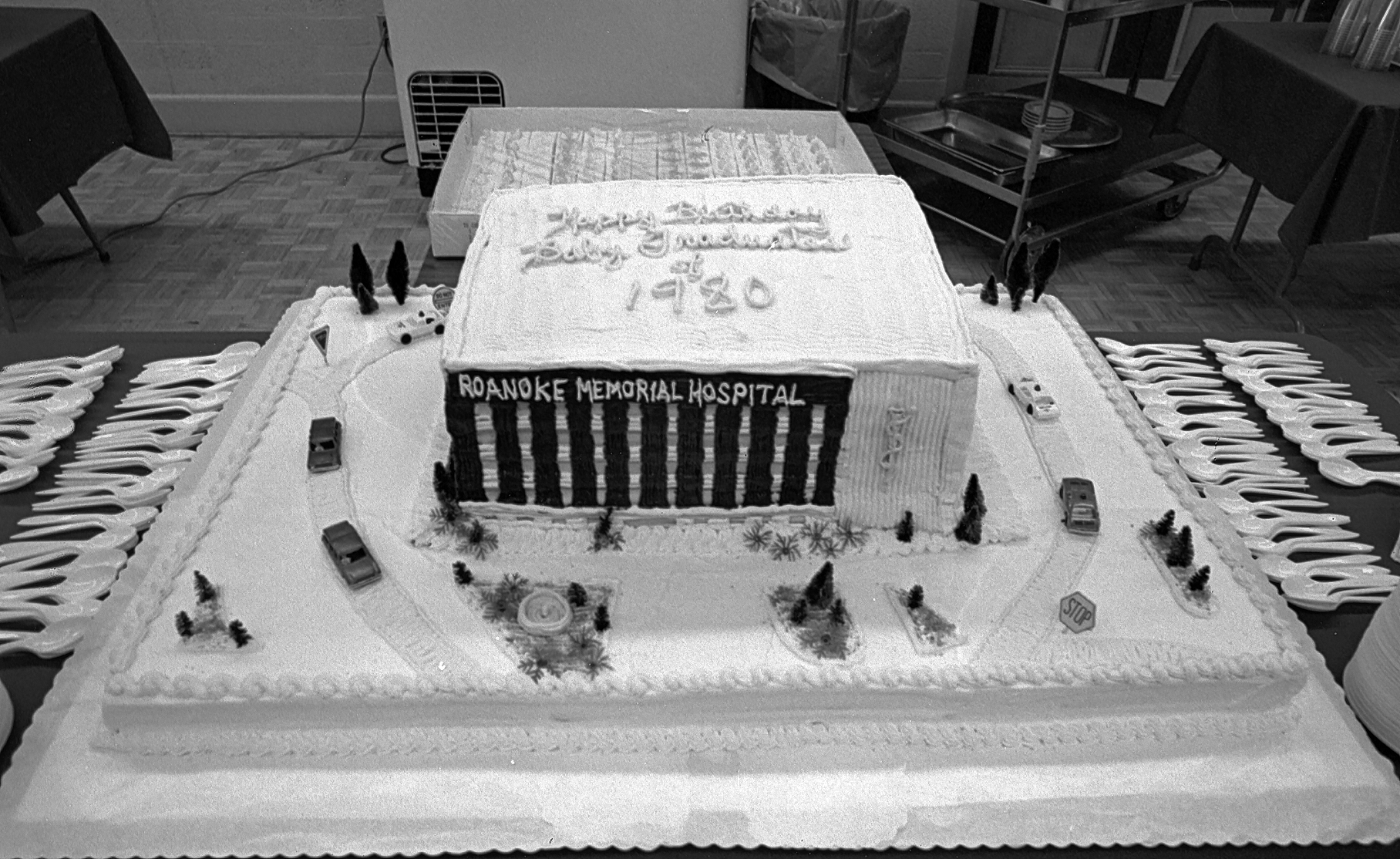 picture of cake that looks like a hospital