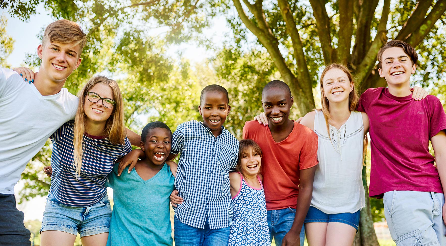 Diverse group of children image