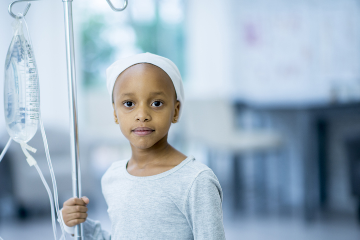 child with iv infusion  image