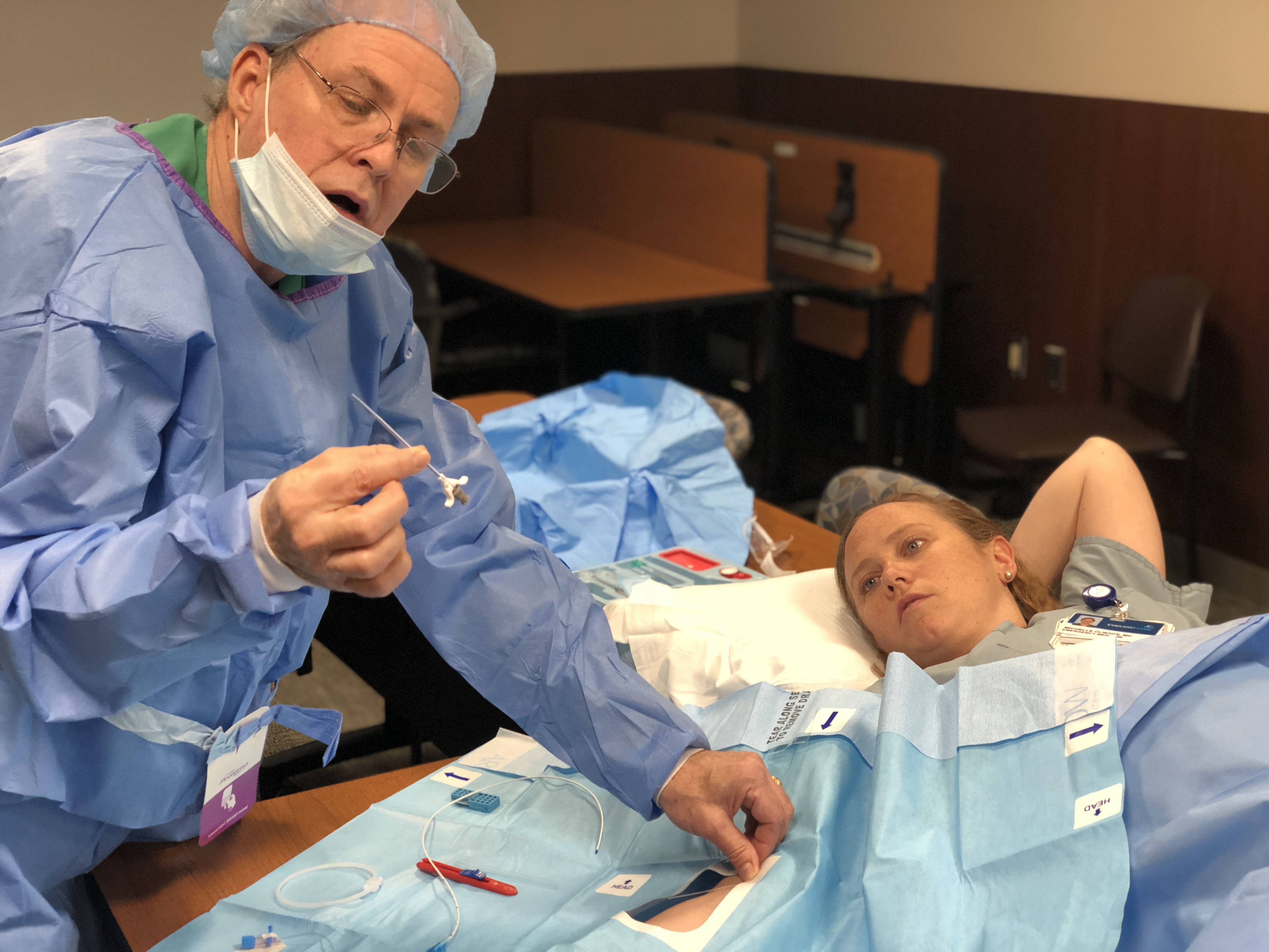 Dr. Jones teaching PICC line placement