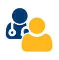 doctor and colleague icon