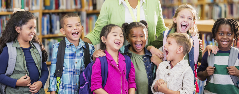 a group of students smiling