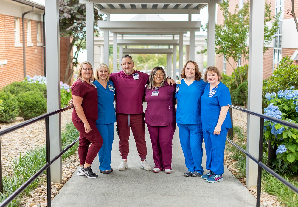Group of nursing services staff smiling image