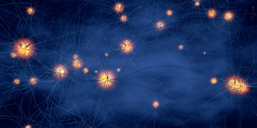 stock illustration of brain neurons