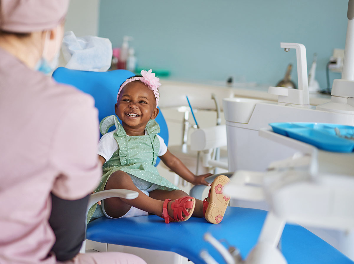 Baby in dental chair