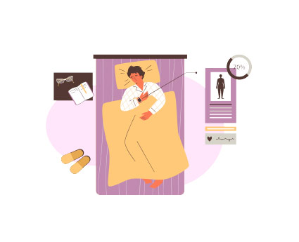 Illustration of a person sleeping