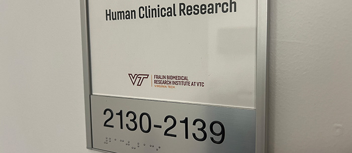 2130-2139 Fralin biomedical Institute lab address signage