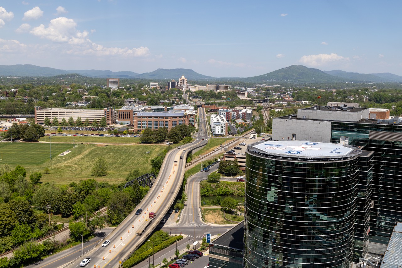 Photo of RMH and downtown Roanoke  image