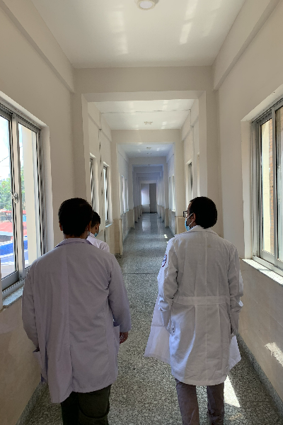 nepal hospital walkway