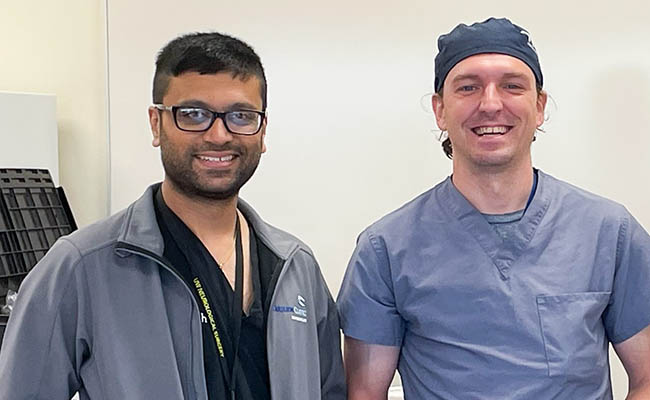 Dr. V patel with resident 