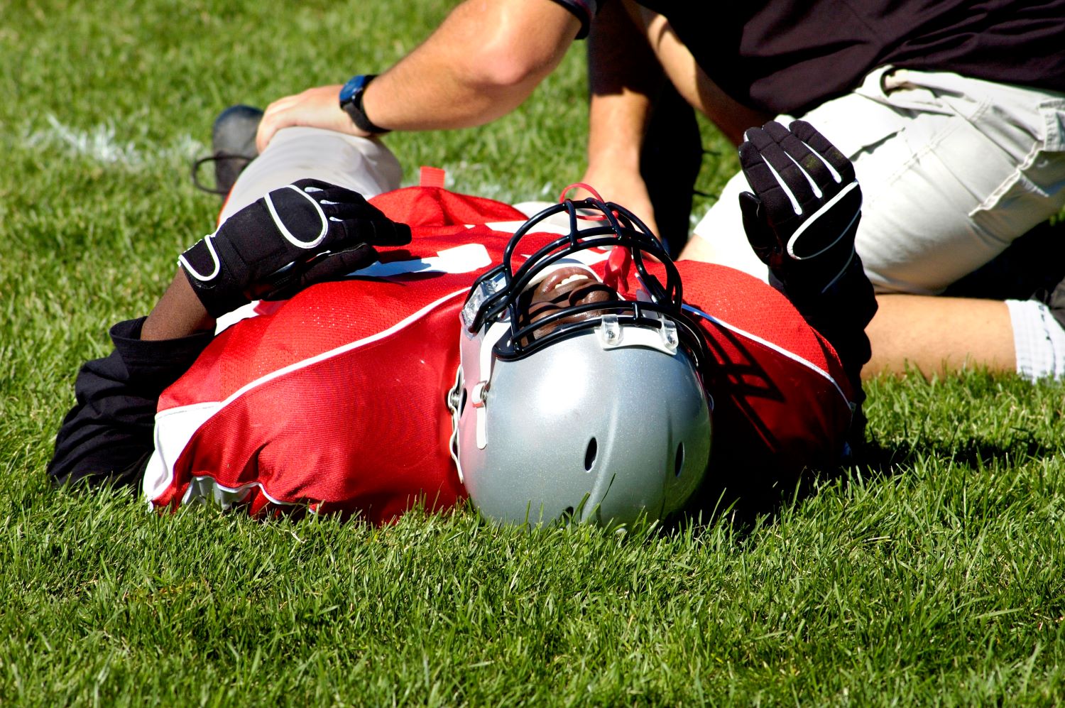 Injured football player image