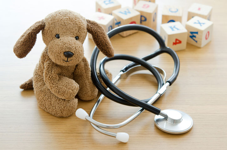 stuffed dog with stethoscope