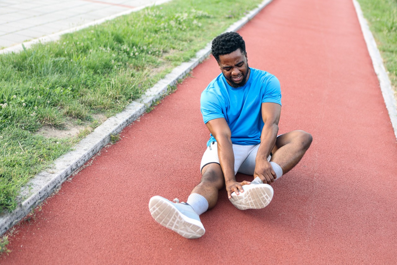 Young man injured during running