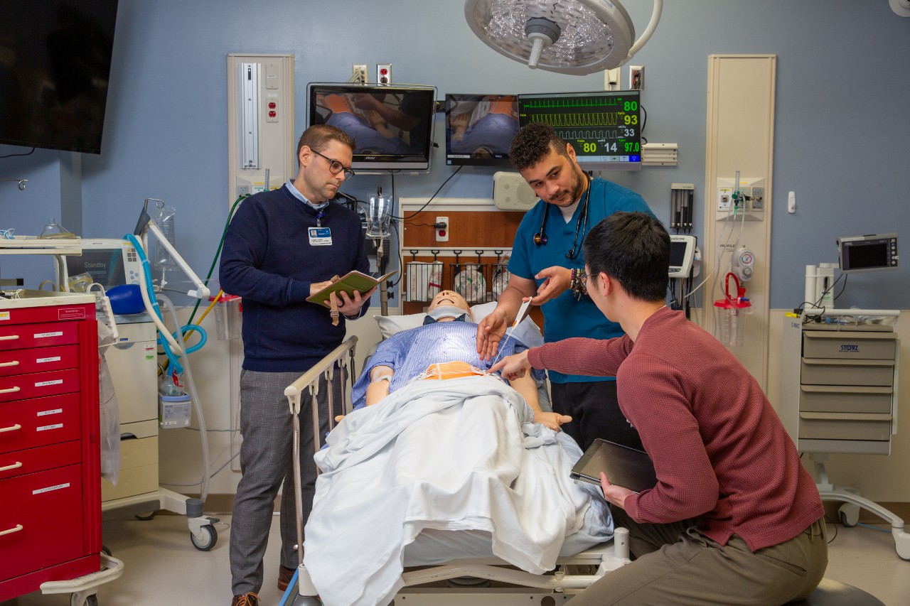 Usability testing in the trauma bay at the sim center 
